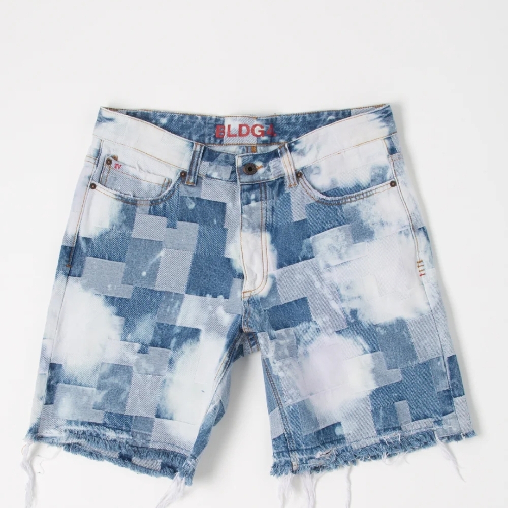 Blg4 Nail Patchwork Light & Medium Blue Men's Den… - image 1